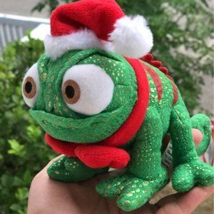 Disney Store Tangled Pascal Chameleon Christmas Soft Plus Toy 8"